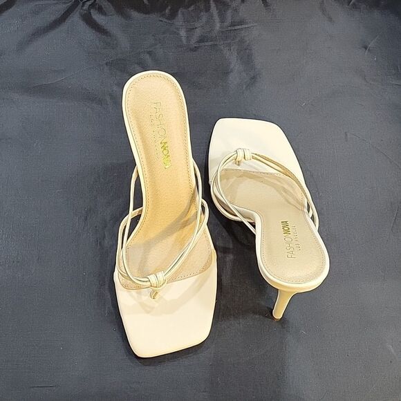 BRAND NEW FASHION NOVA HIGH HEEL STILETTOS SQUARE TOE SANDAL - Picture 14 of 16